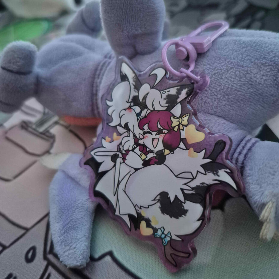 Emma and Aurora Epoxy Acrylic Keychain